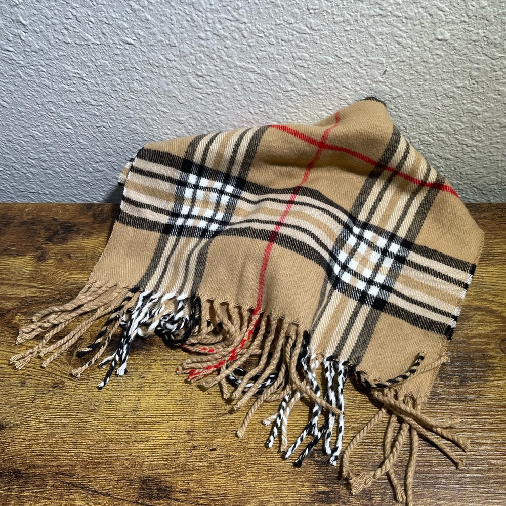 Italian-made Cashmere Viscose Plaid Scarf